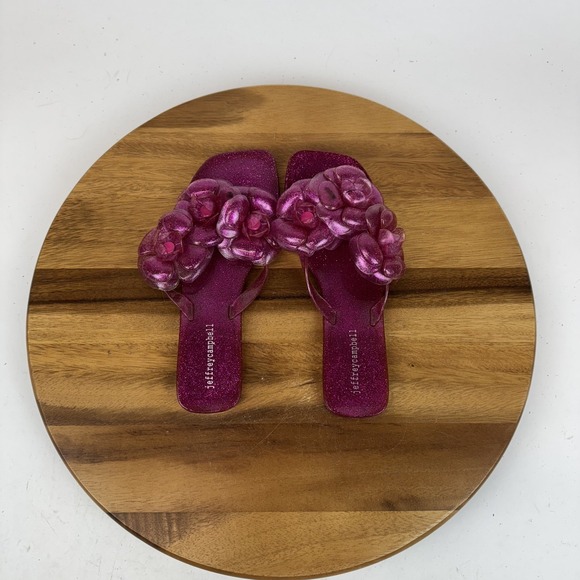 Jeffrey Campbell Shoes - Womens Jeffrey Campbell Floralee Pink Jelly Thong Flip Flops Sandals Size 8 M